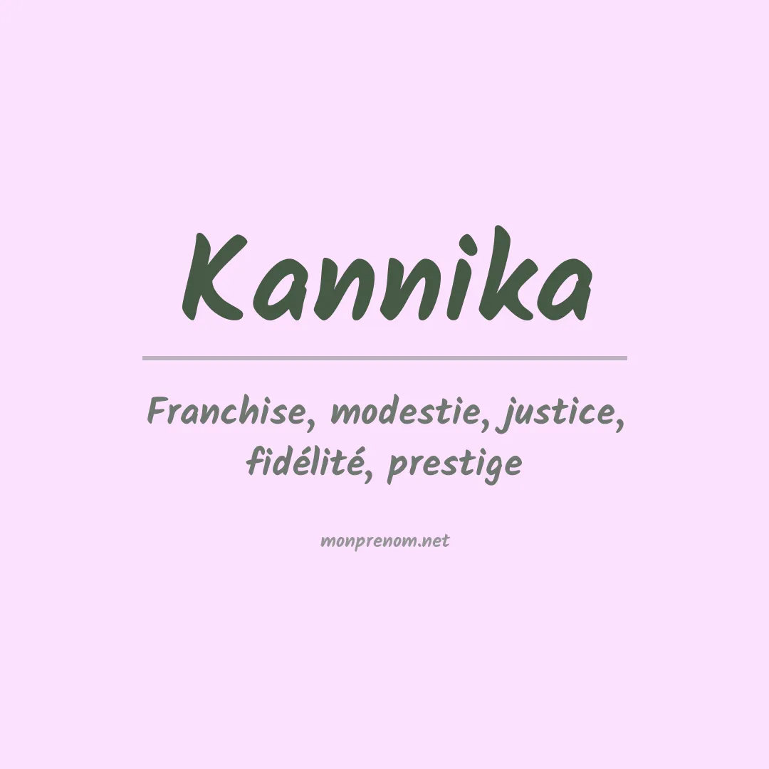 Signification du prénom Kannika