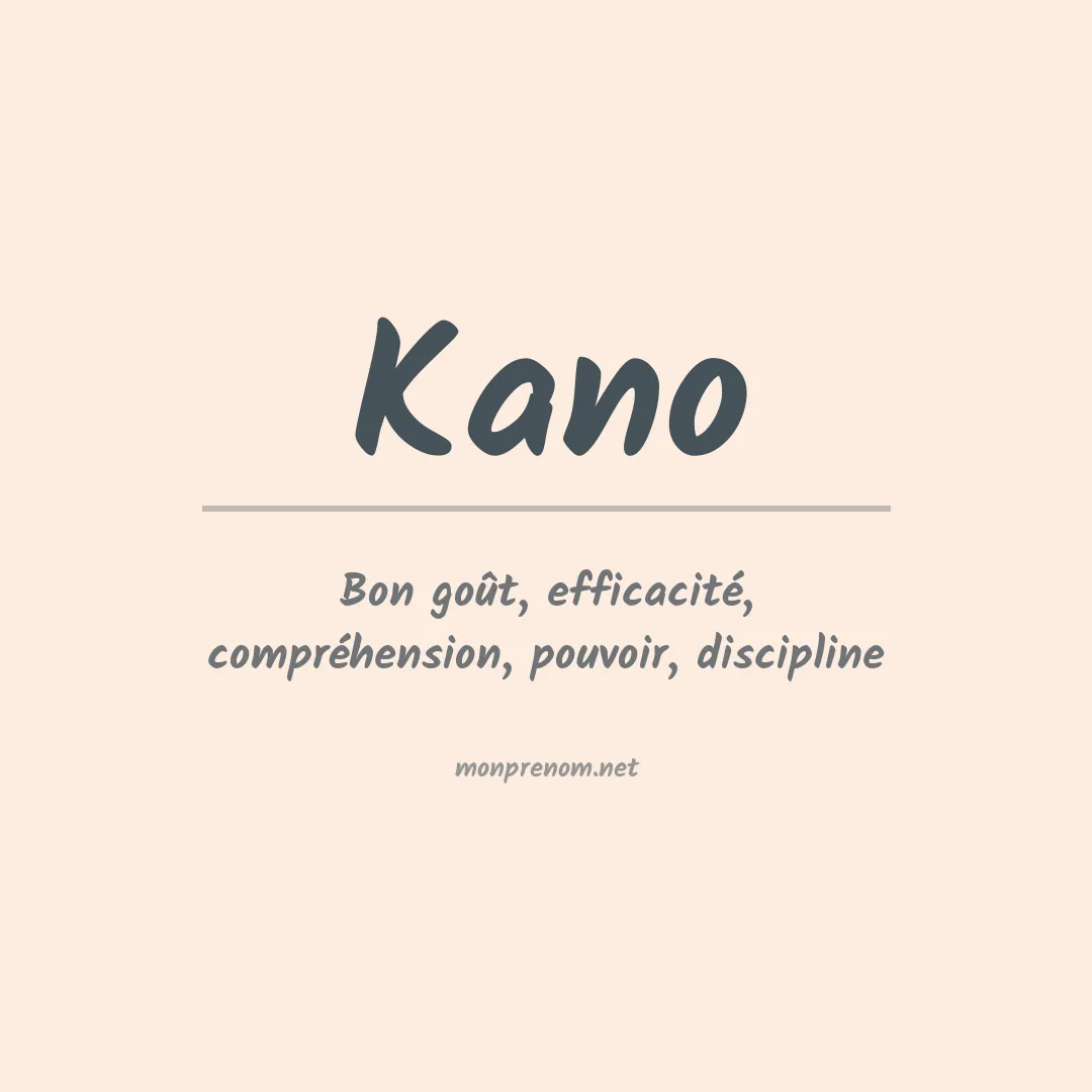 Prénom Kano