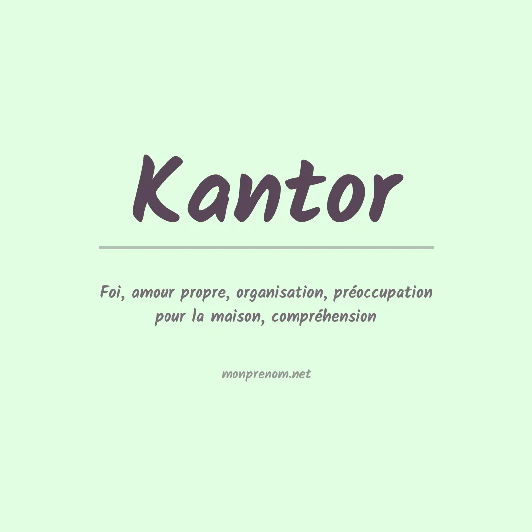Prénom Kantor