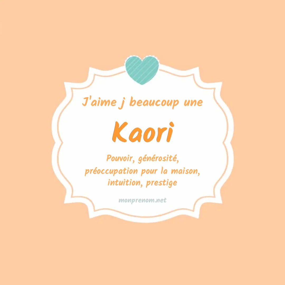 J'aime beaucoup Kaori