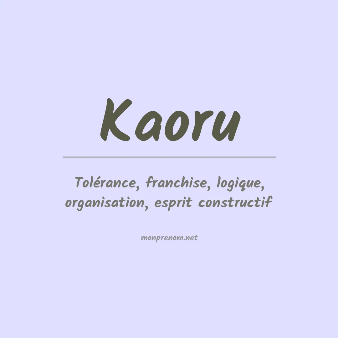 Prénom Kaoru