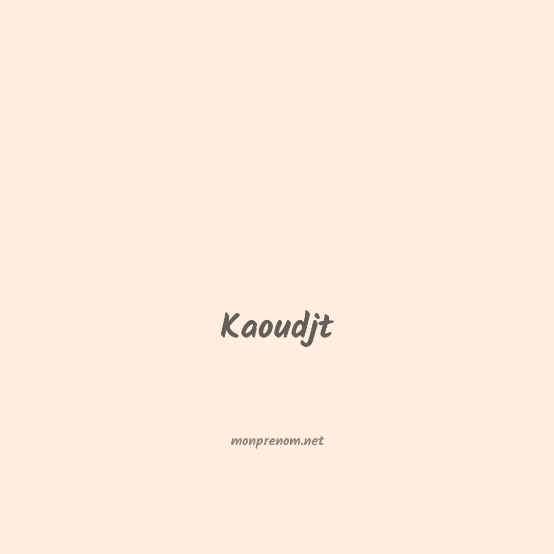 Kaoudjt en chinois