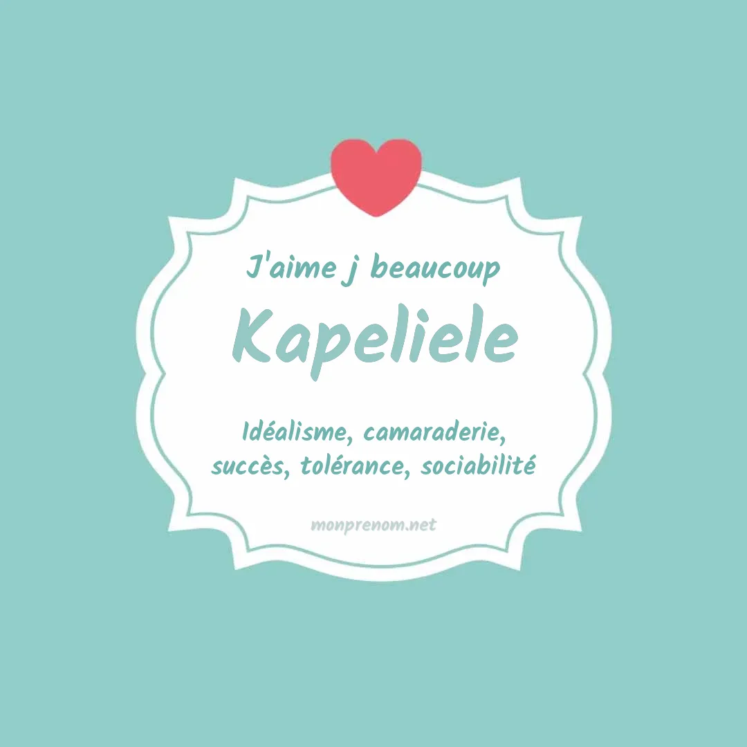 J'aime beaucoup Kapeliele
