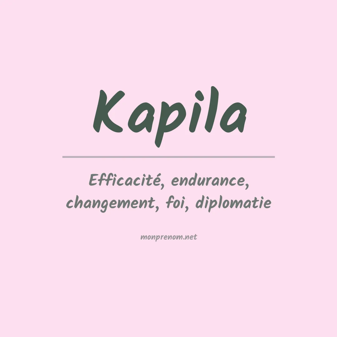 Prénom Kapila