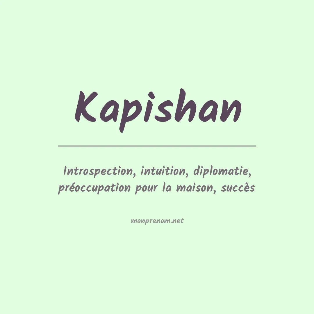 Prénom Kapishan