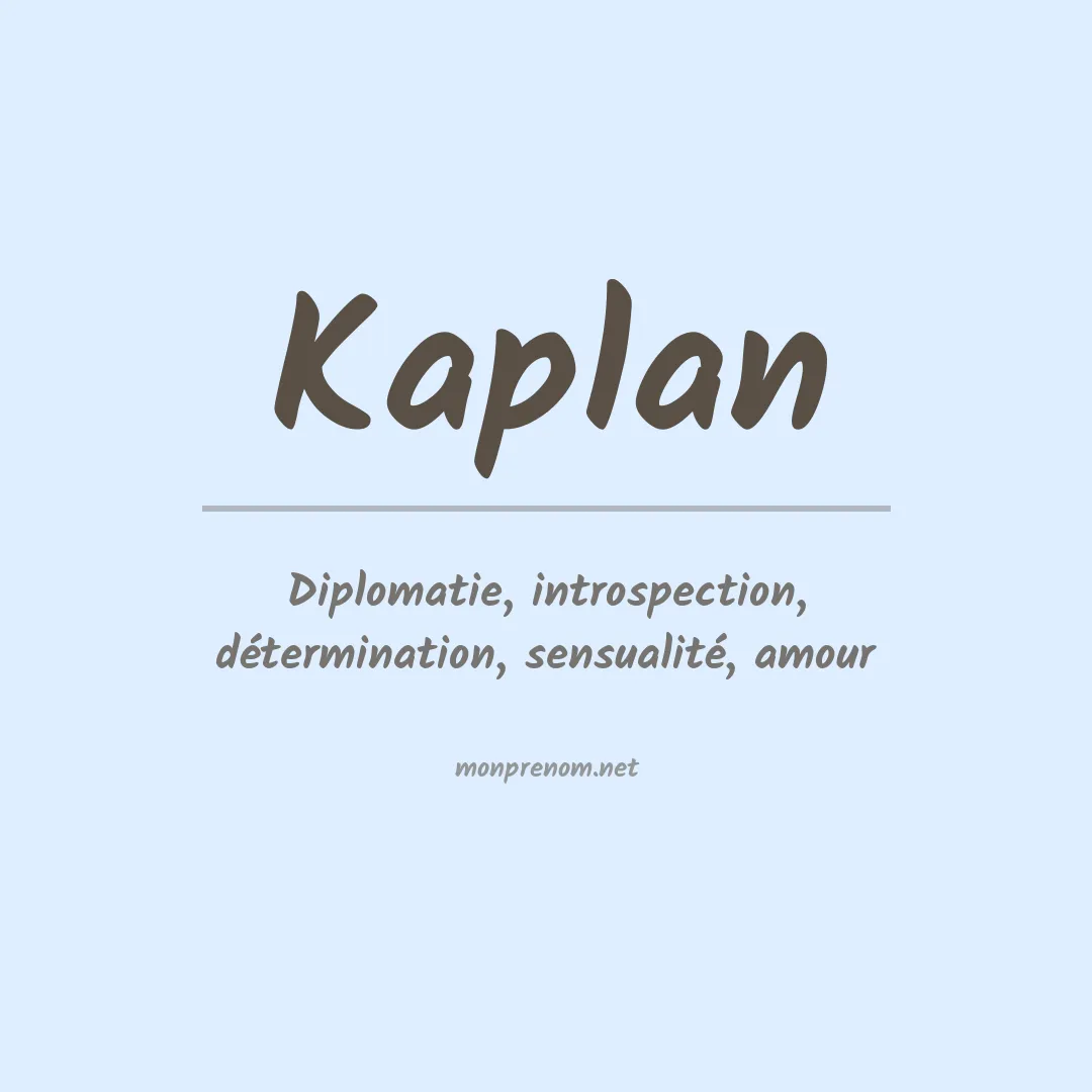 Prénom Kaplan