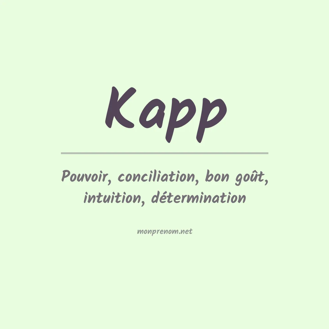 Prénom Kapp