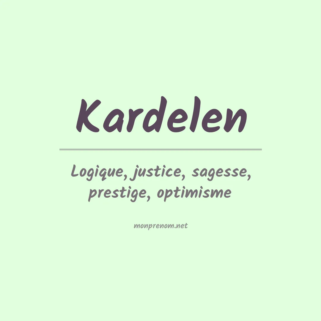 Signification du prénom Kardelen