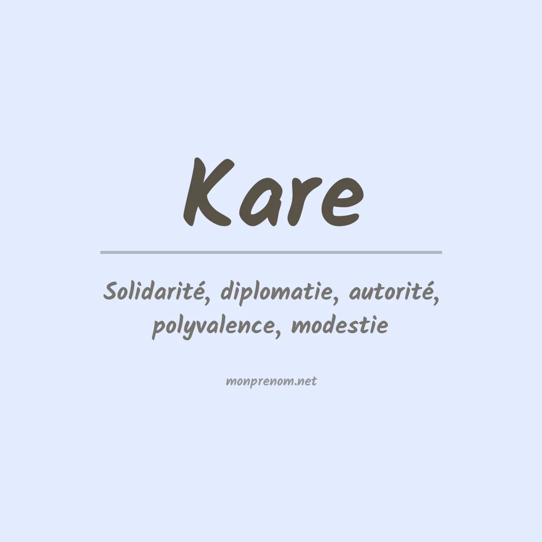 Prénom Kare