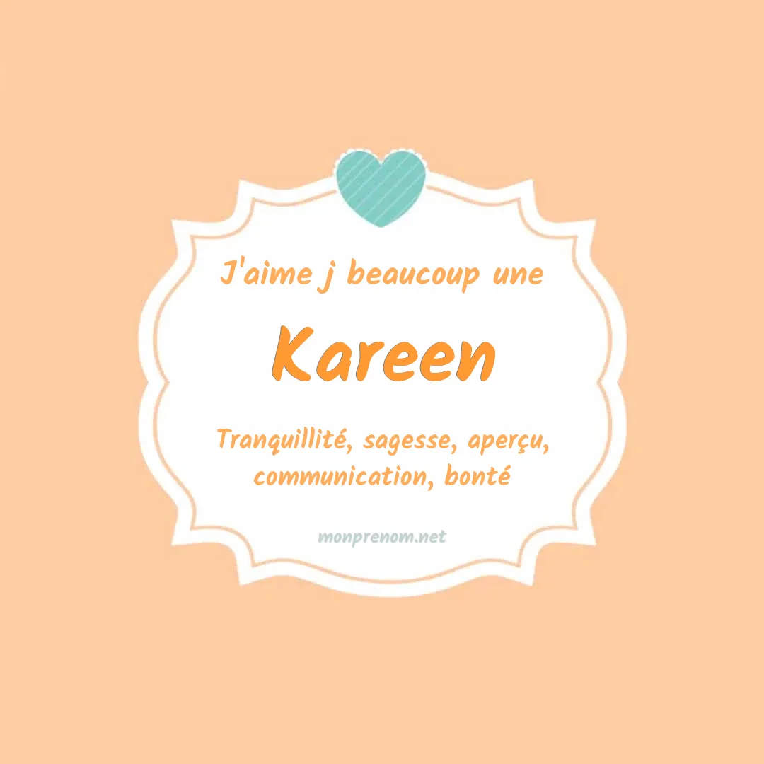 J'aime beaucoup Kareen