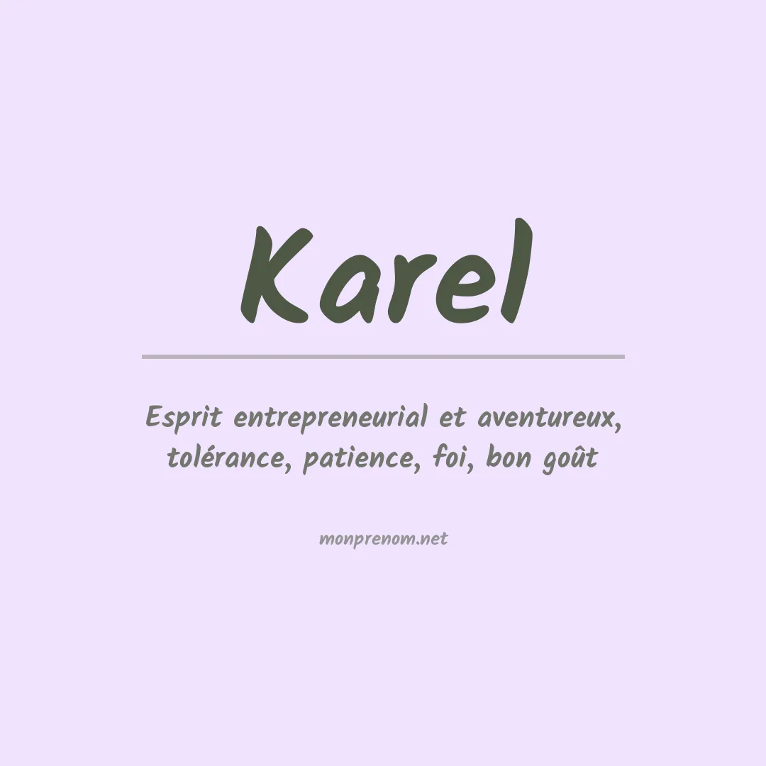 Prénom Karel