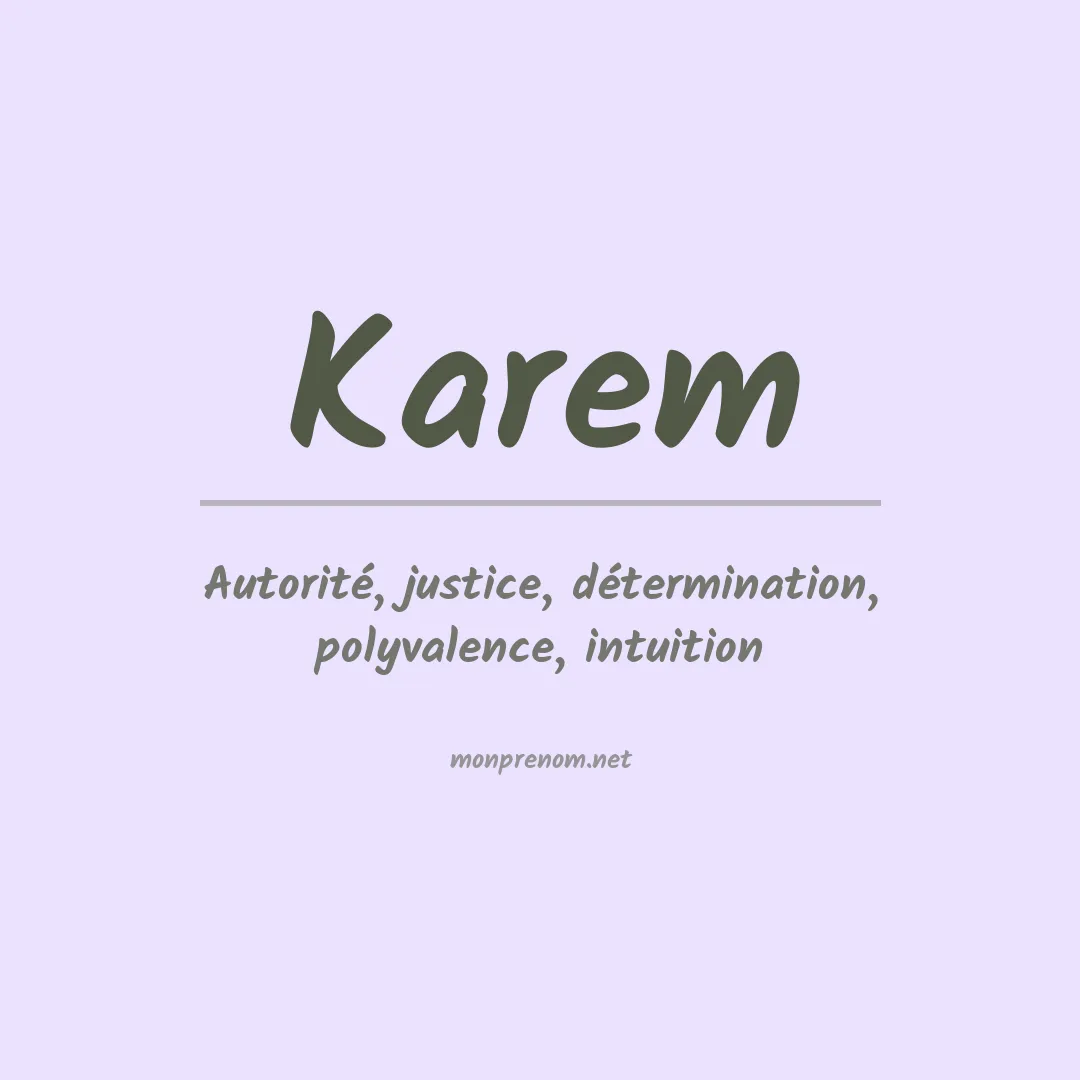 Prénom Karem