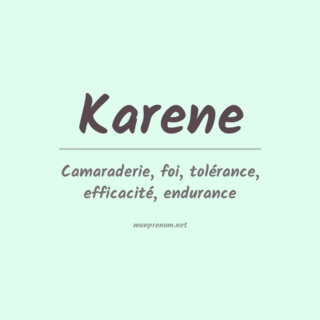 Signification du prénom Karene