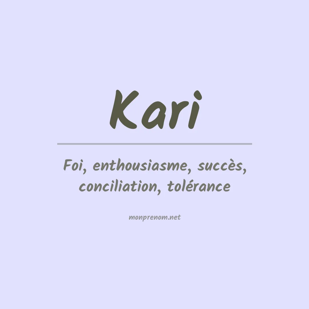 Prénom Kari