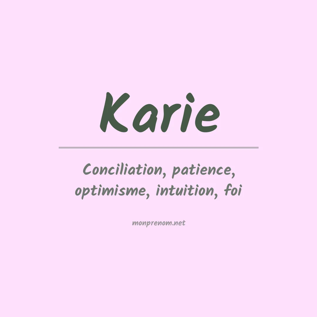 Signification du prénom Karie