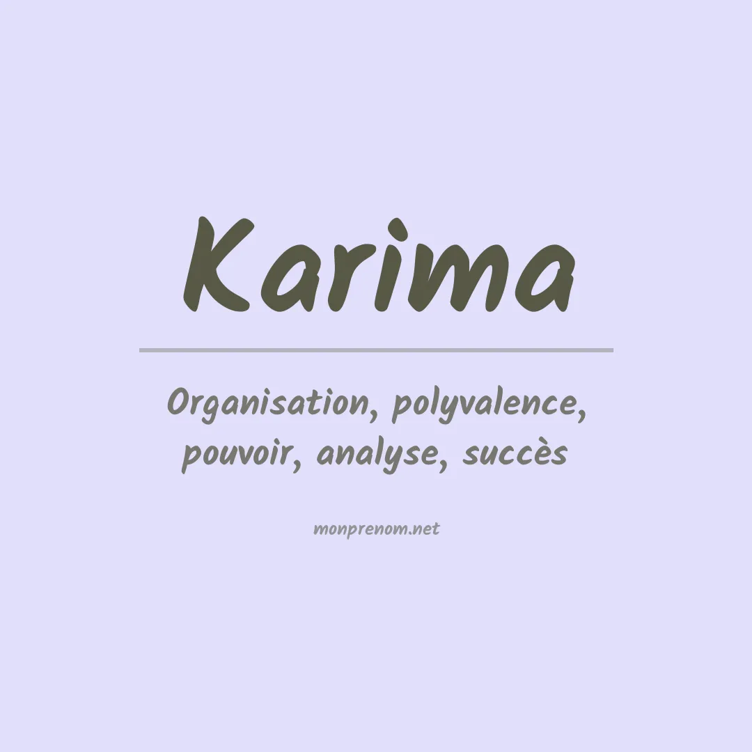 Prénom Karima