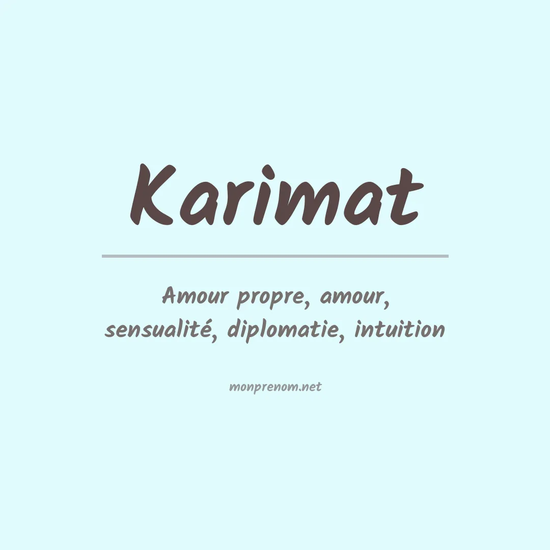 Signification du prénom Karimat