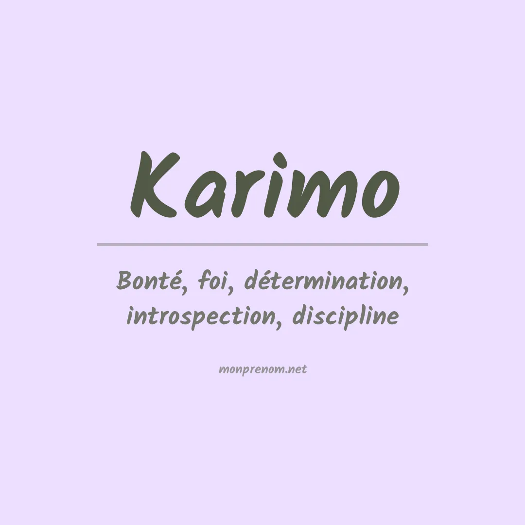 Signification du prénom Karimo