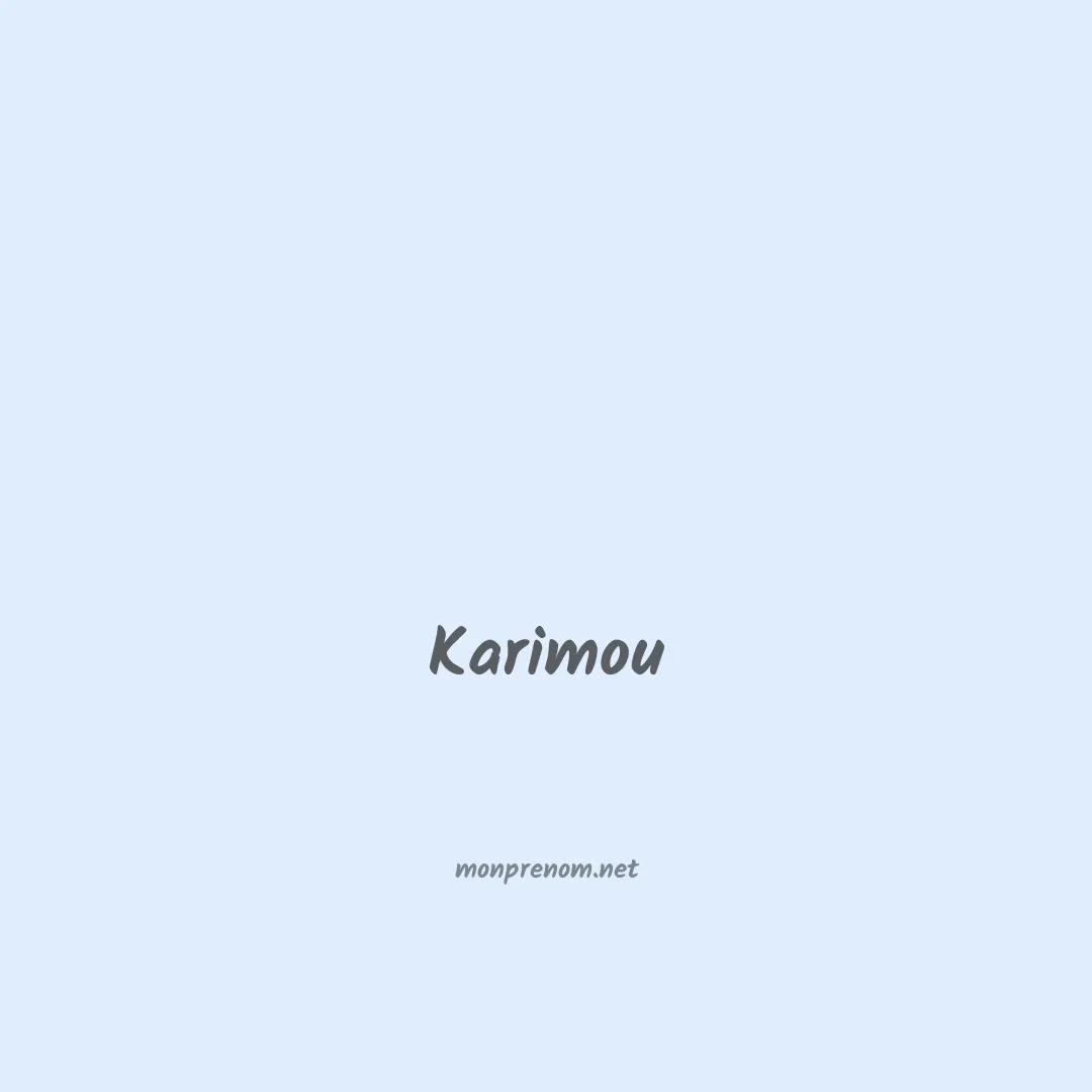 Karimou en chinois