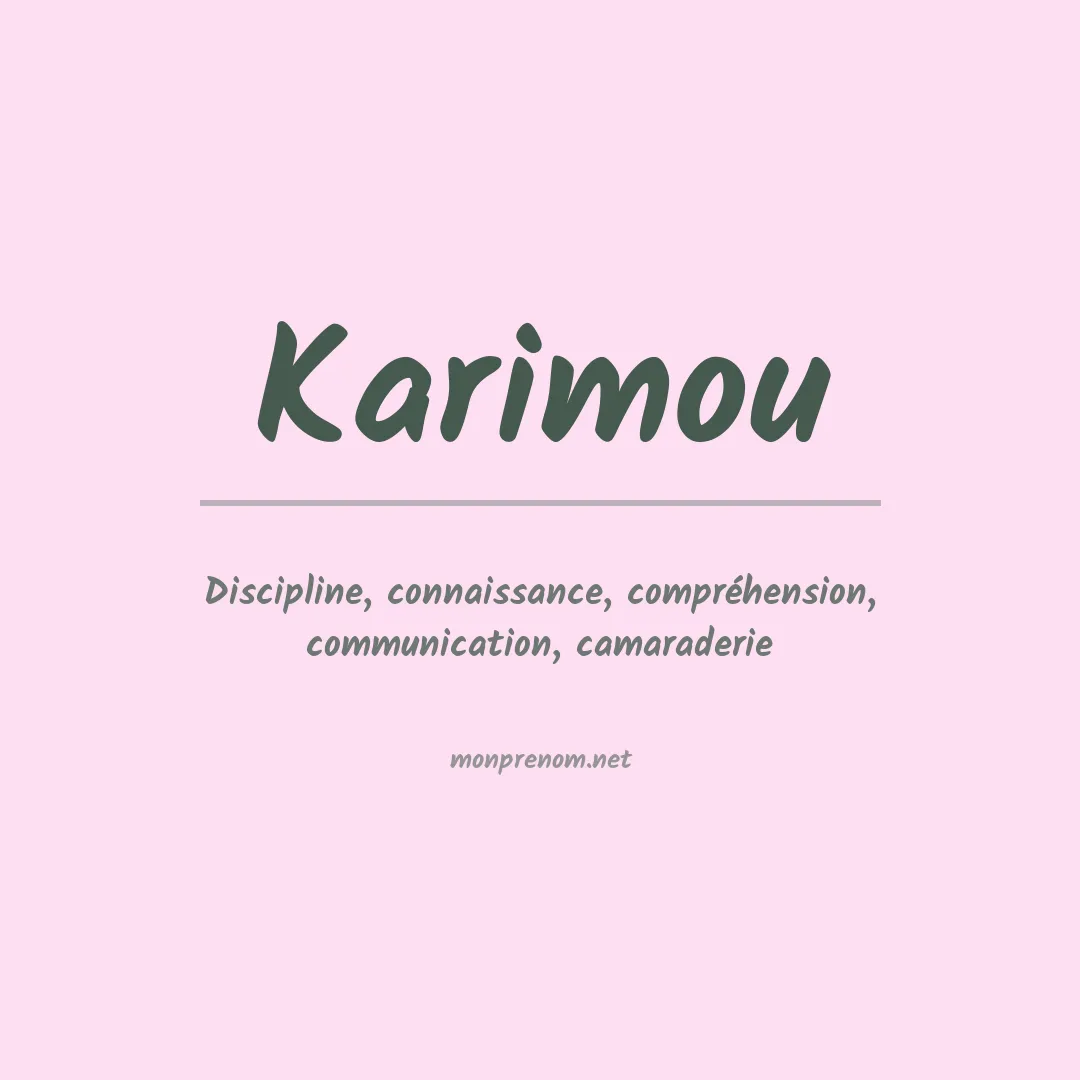 Signification du prénom Karimou