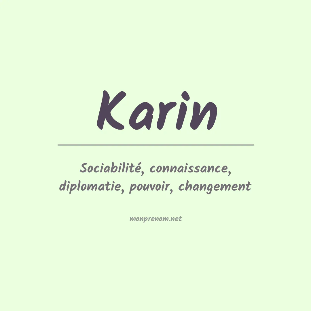 Prénom Karin