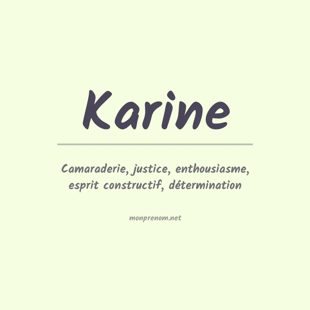 Prénom Karine
