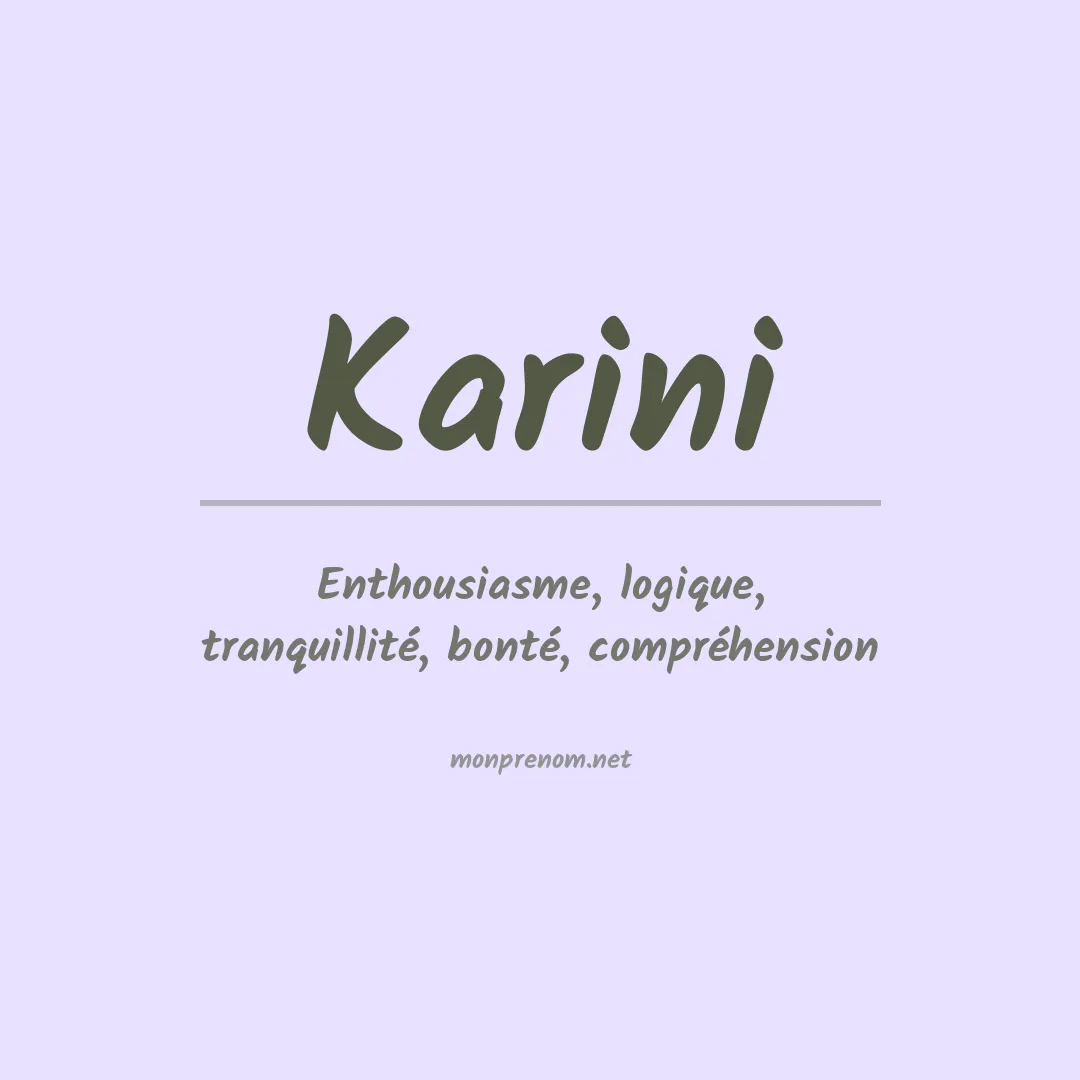 Prénom Karini