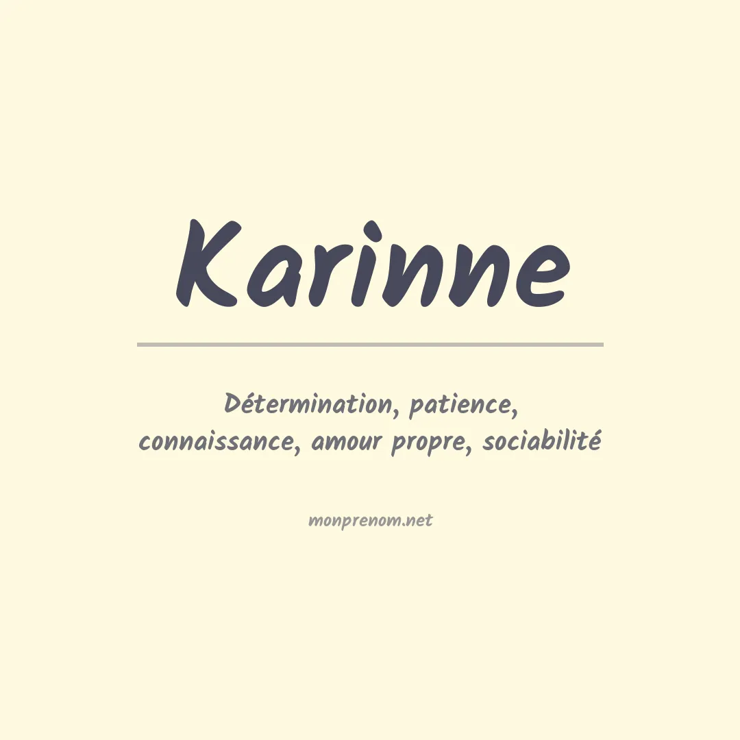 Prénom Karinne