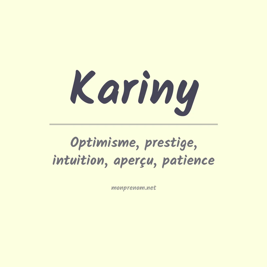 Prénom Kariny