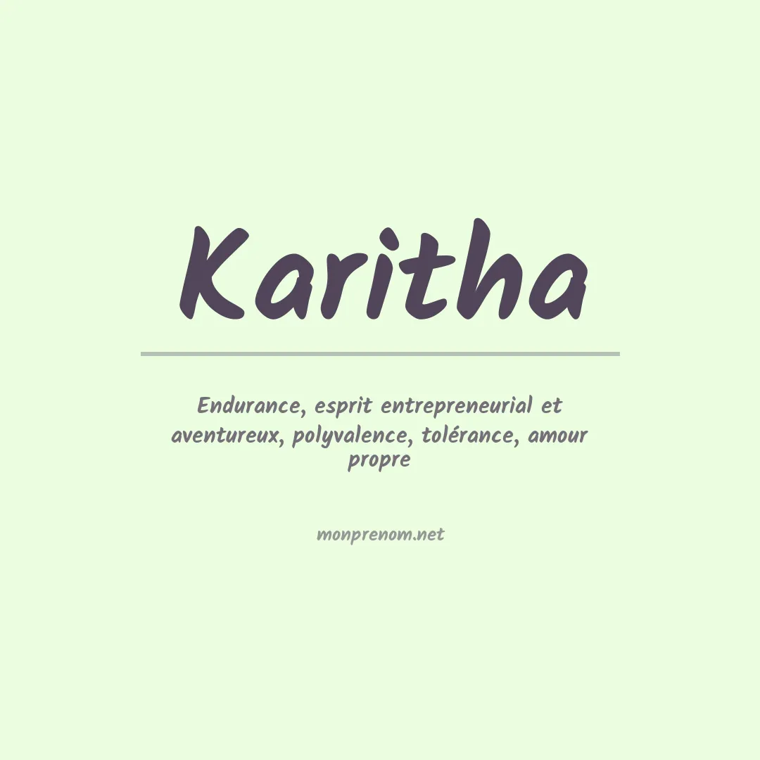 Signification du prénom Karitha
