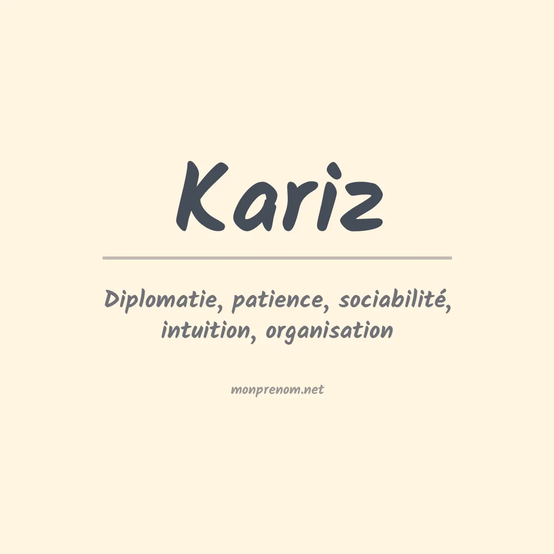 Signification du prénom Kariz