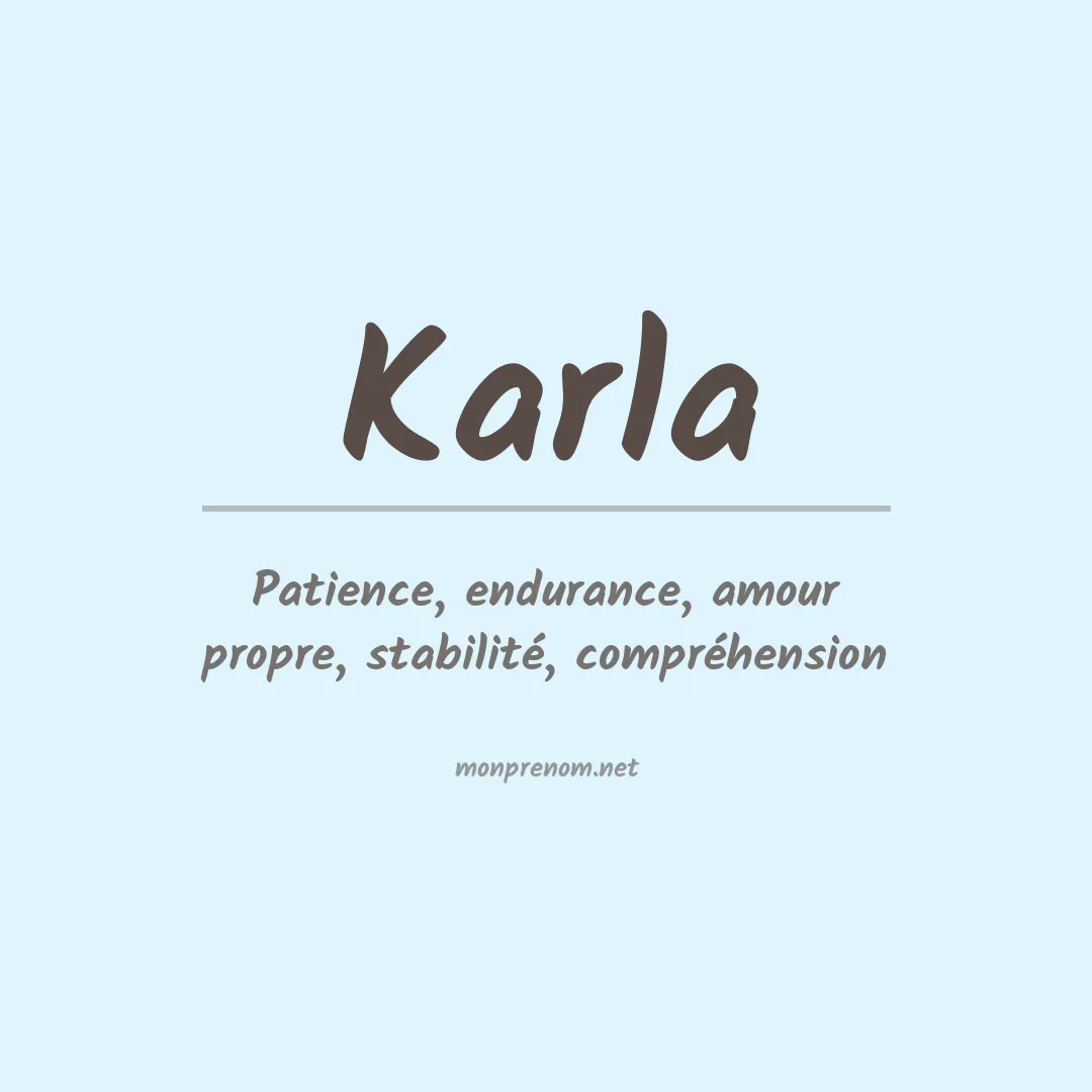 Prénom Karla