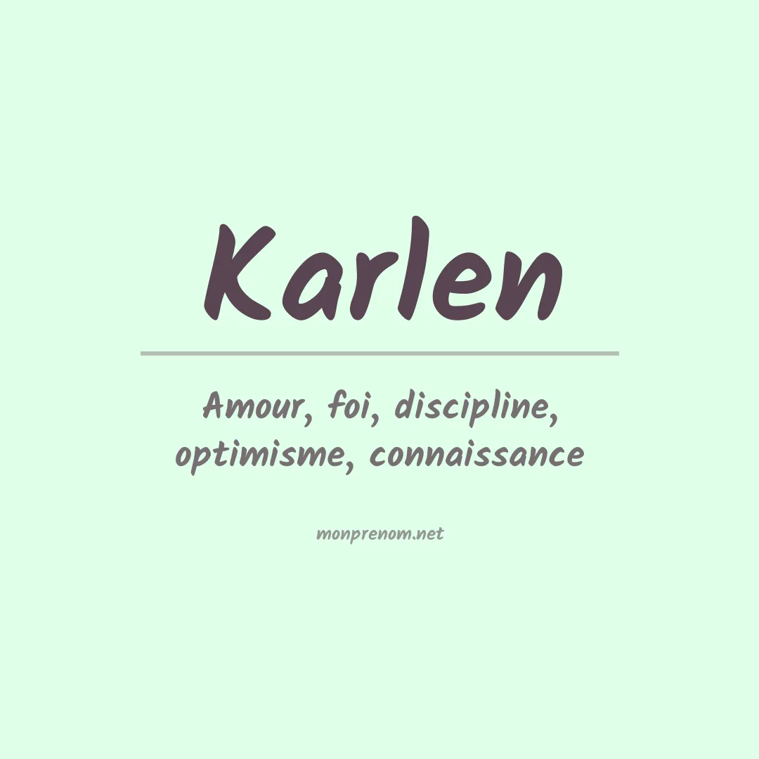 Prénom Karlen