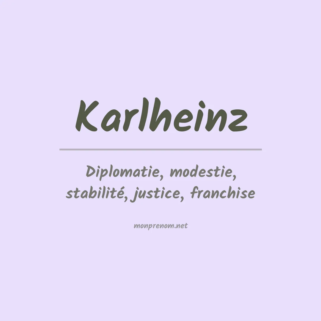Signification du prénom Karlheinz