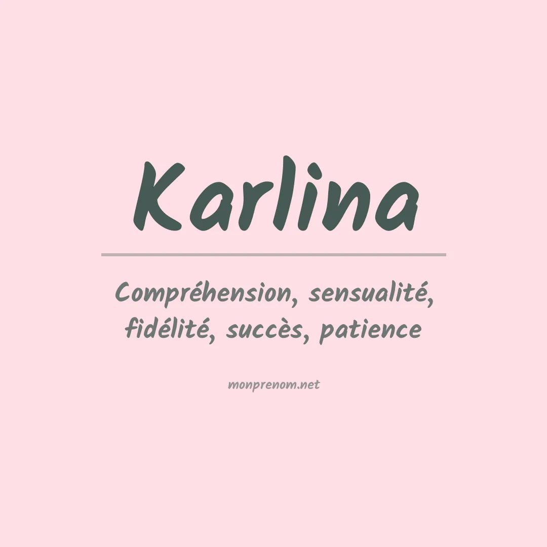 Prénom Karlina