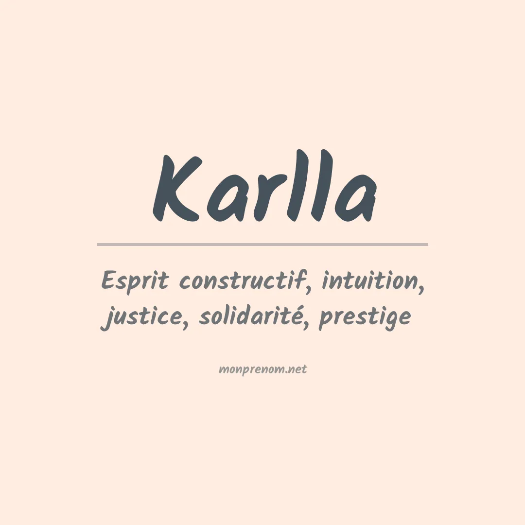 Prénom Karlla
