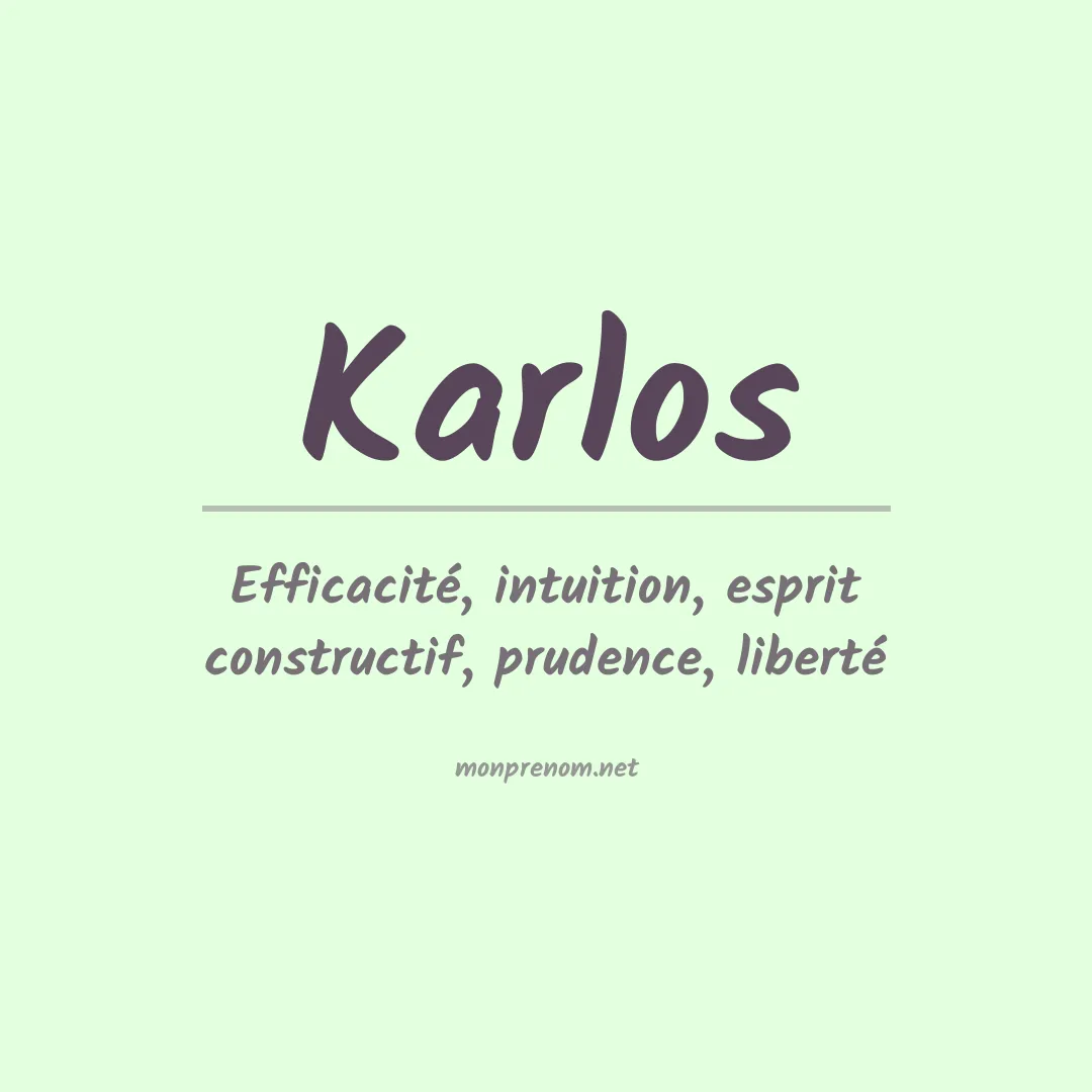 Prénom Karlos