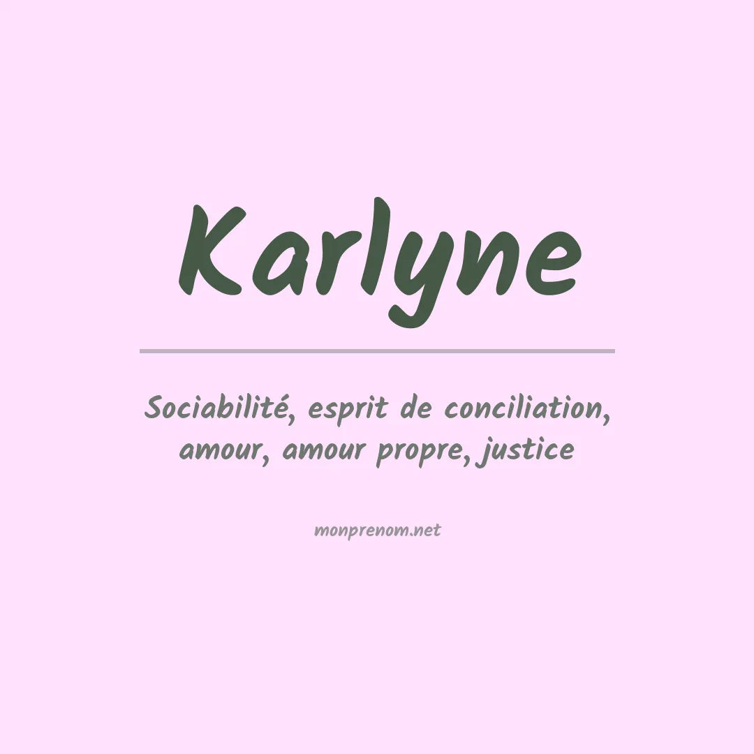 Prénom Karlyne