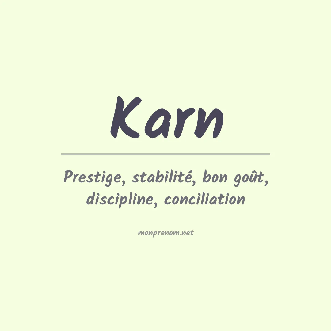 Prénom Karn