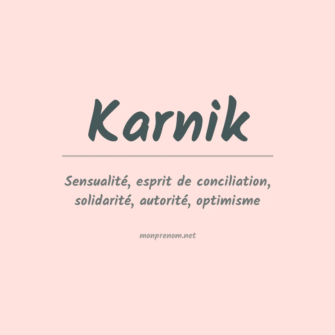 Prénom Karnik
