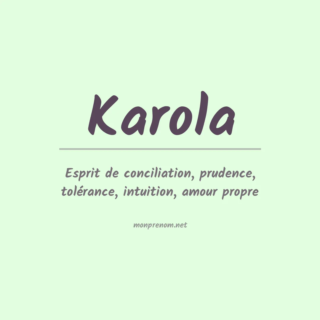 Prénom Karola