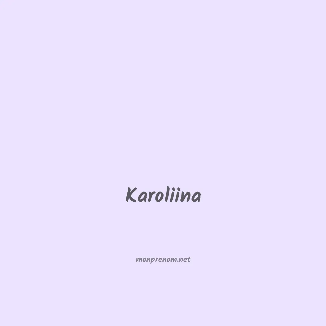 Karoliina en chinois