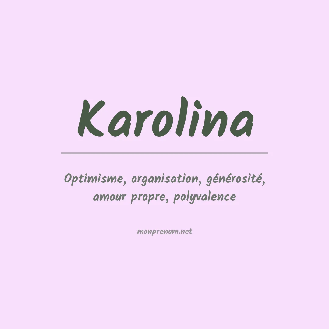 Prénom Karolina