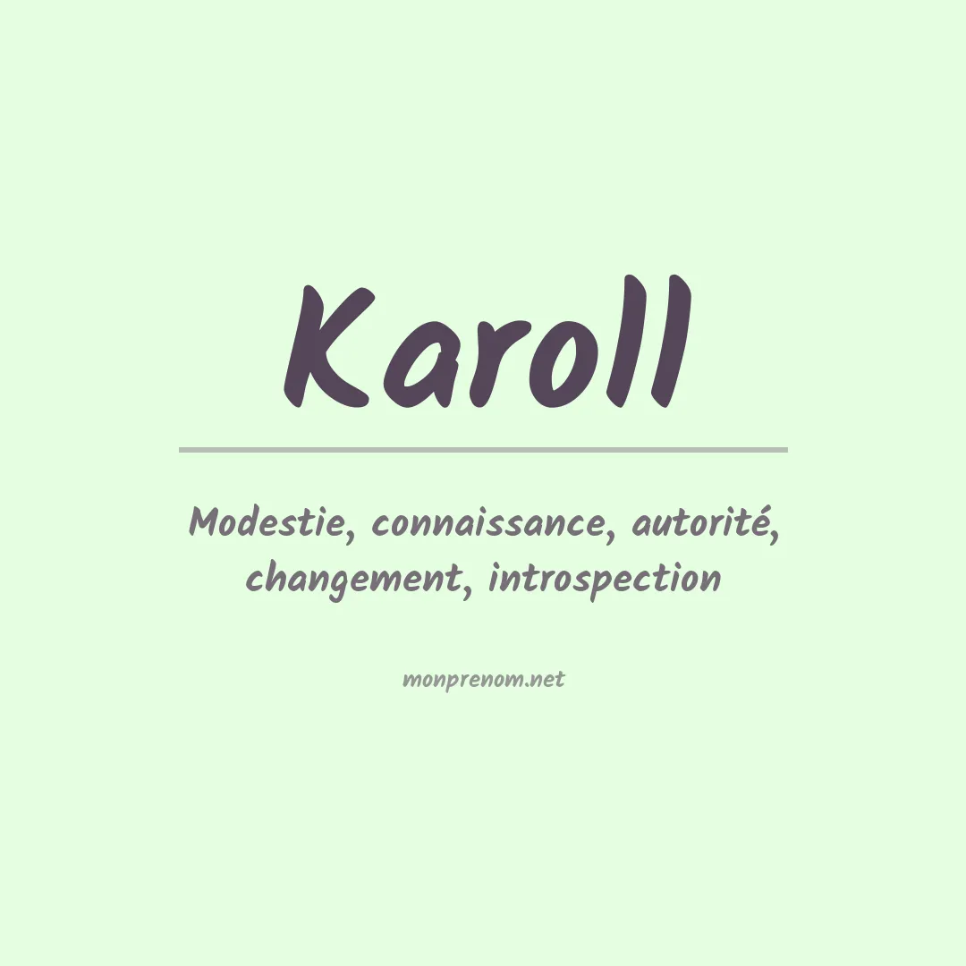 Prénom Karoll