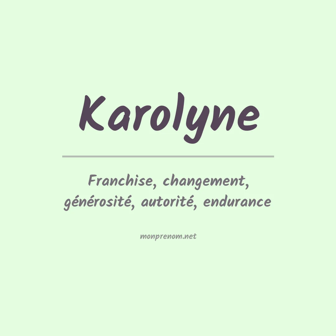 Prénom Karolyne