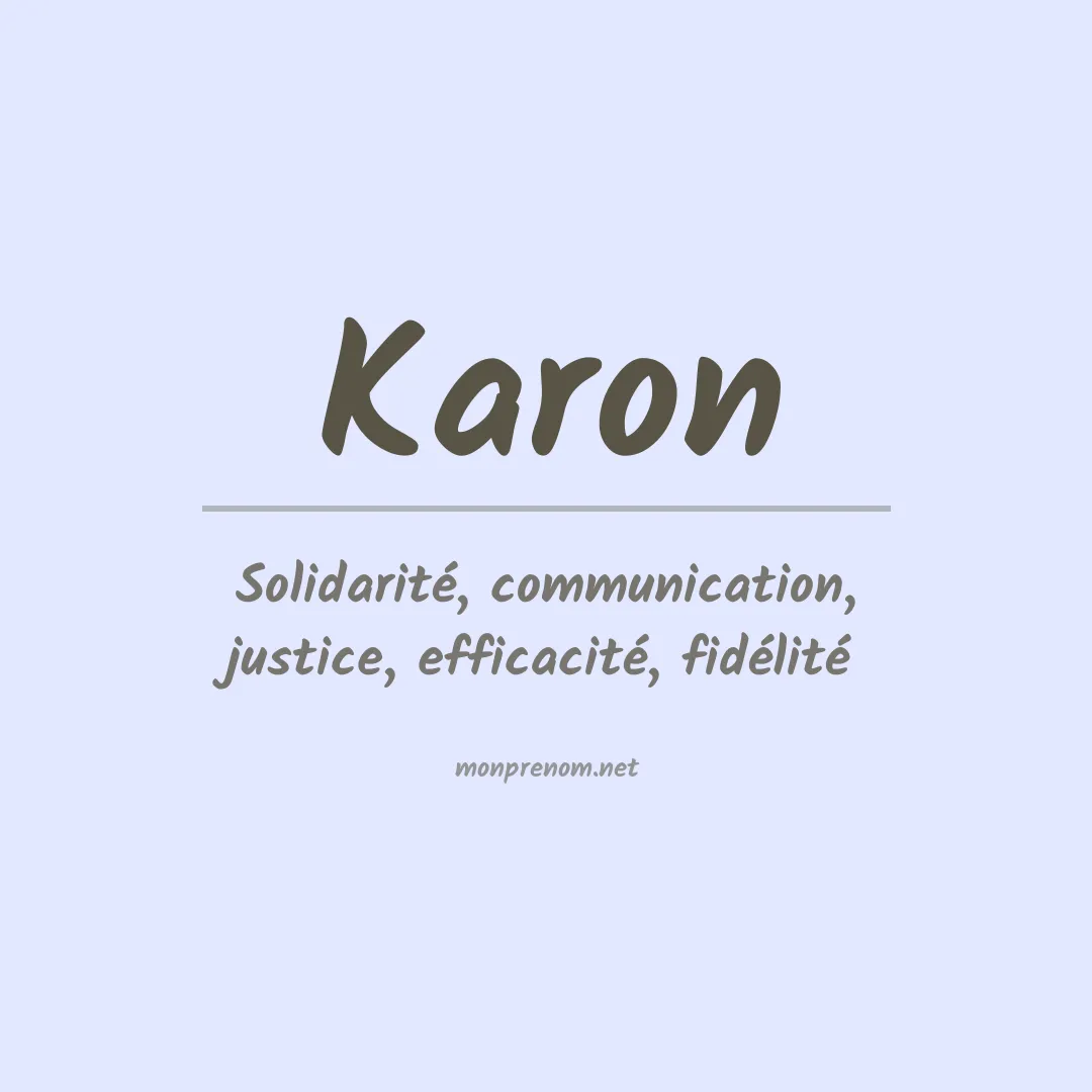 Prénom Karon