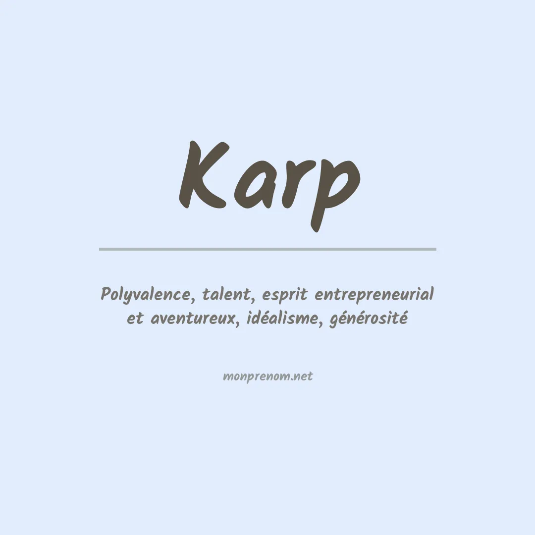 Prénom Karp
