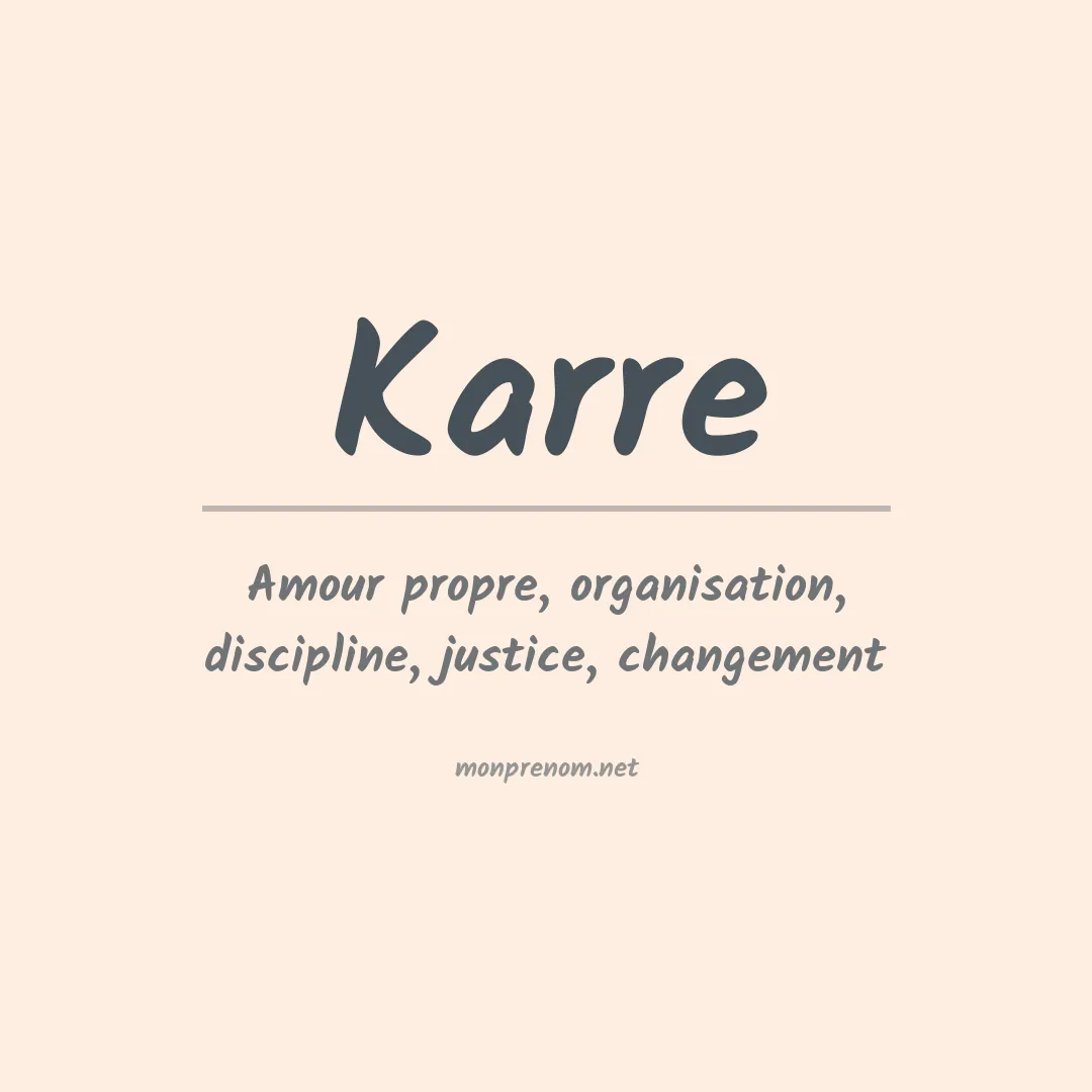 Prénom Karre