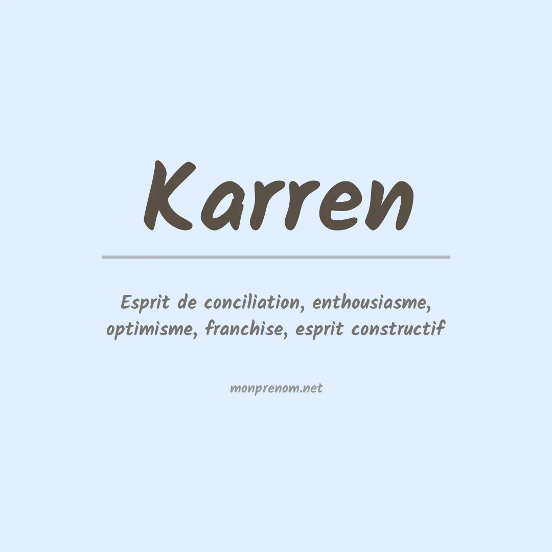 Prénom Karren