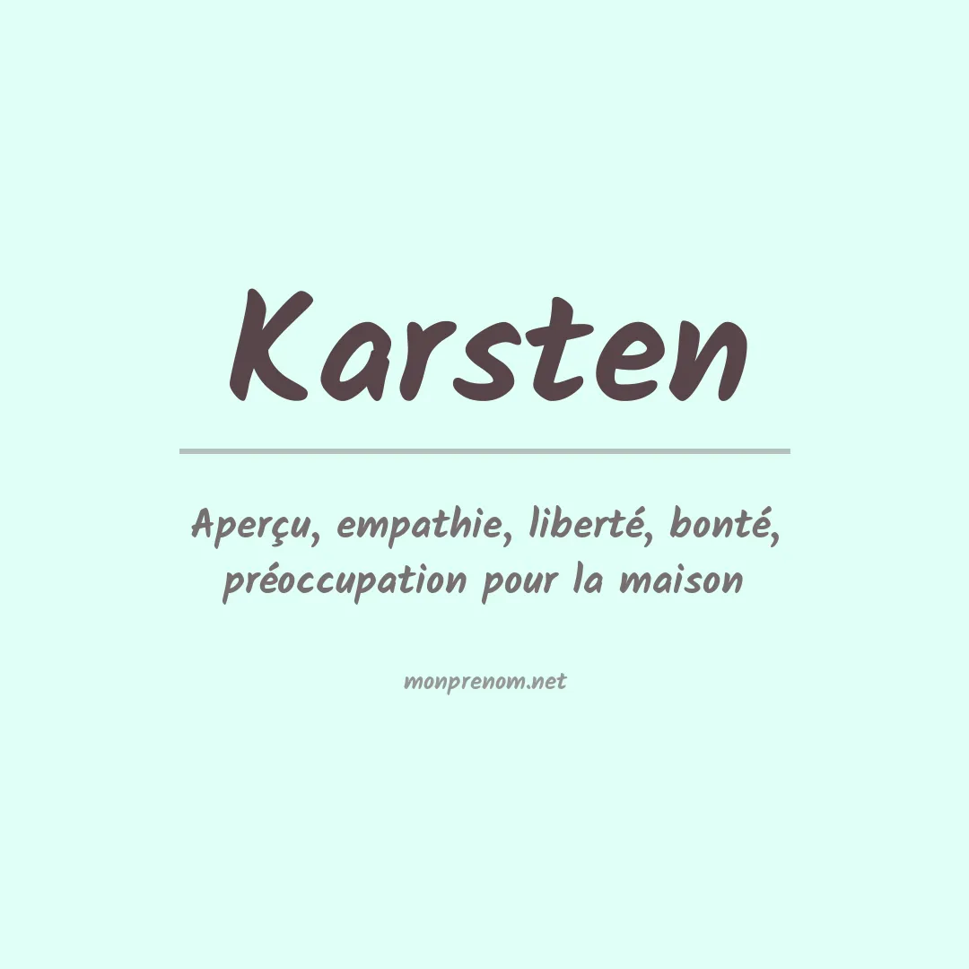 Prénom Karsten